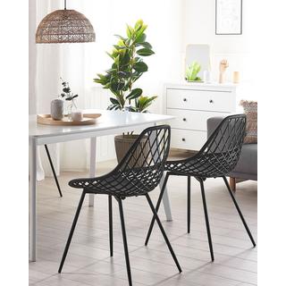 Beliani Lot de 2 chaises en Matière synthétique Moderne CANTON  