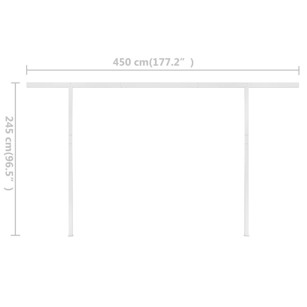 VidaXL Auvent rétractable aluminium  