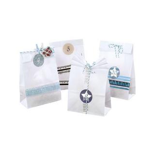Folia Adventskalender-Set weiss  