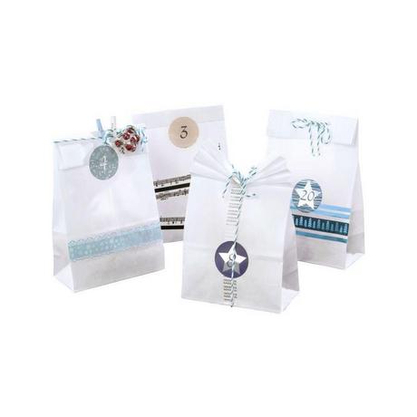 Folia Adventskalender-Set weiss  
