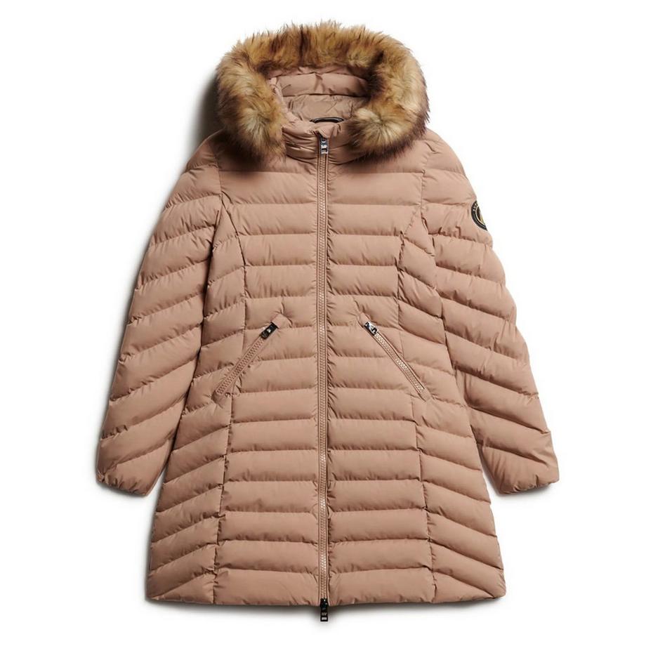 daunenjacke mid damen uperdry fuji faux fur