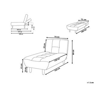 Beliani Chaiselongue aus Polyester Modern ALSTEN  