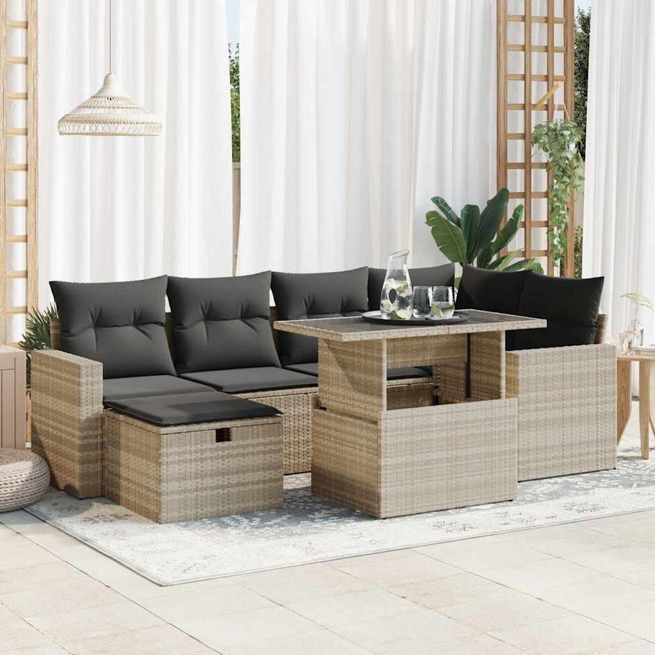 VidaXL set divano da giardino Polirattan  