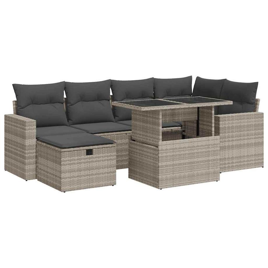 set divano da giardino Polirattan