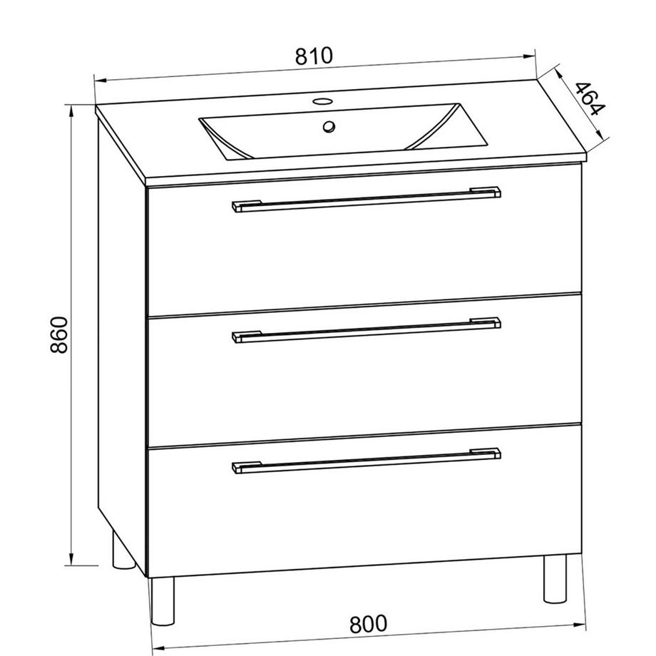 VCM 2-pièces  meubles de salle de bains  