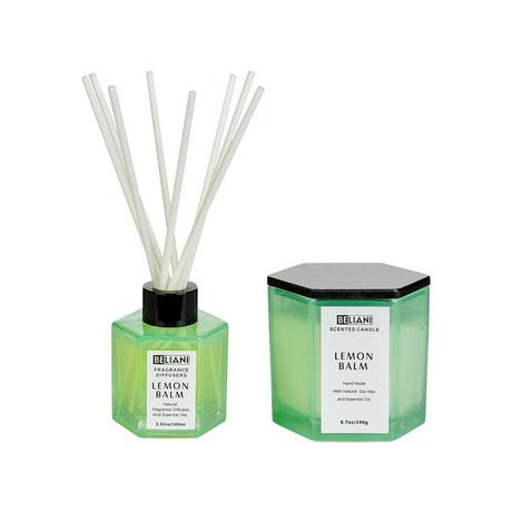 Beliani Candela Profumata con Diffusore di Fragranze en Cera di Soia CLASSY TINT  