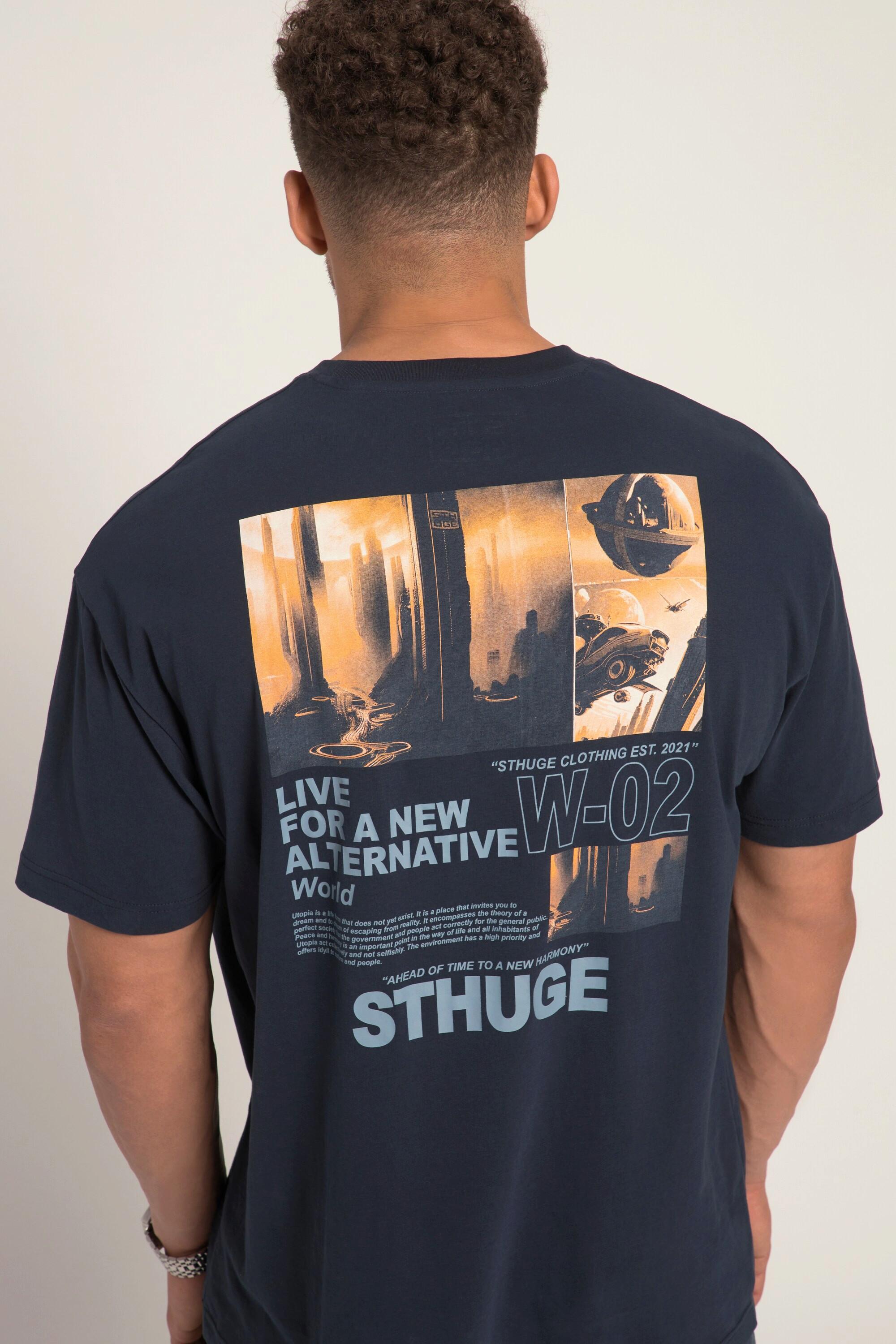 Sthuge  T-shirt oversized STHUGE, manches courtes et imprimé dans le dos - jusqu'au 8 XL 