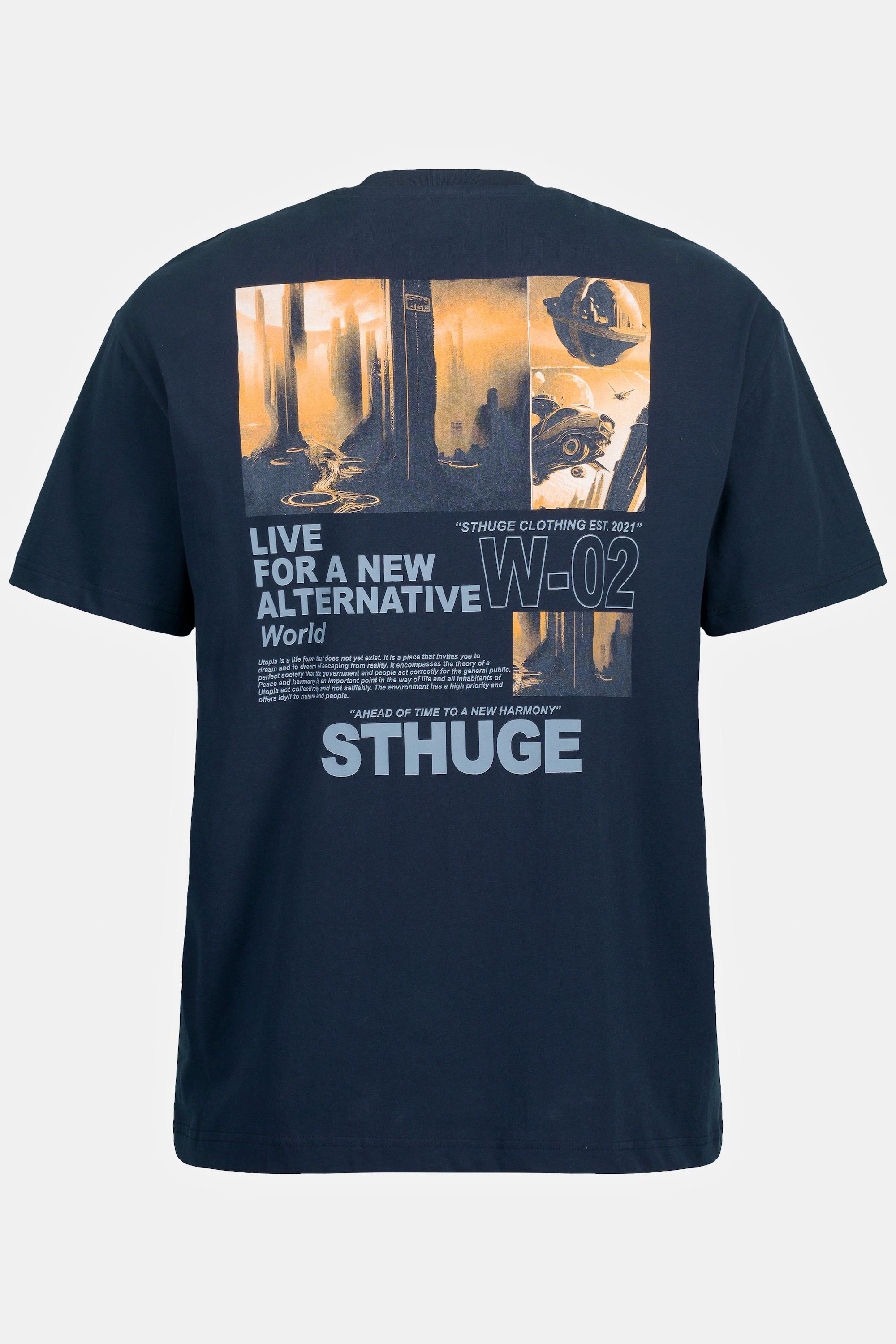 Sthuge  T-shirt oversized STHUGE, manches courtes et imprimé dans le dos - jusqu'au 8 XL 