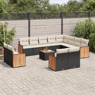 VidaXL Ensemble de canapés de jardin rotin synthétique  