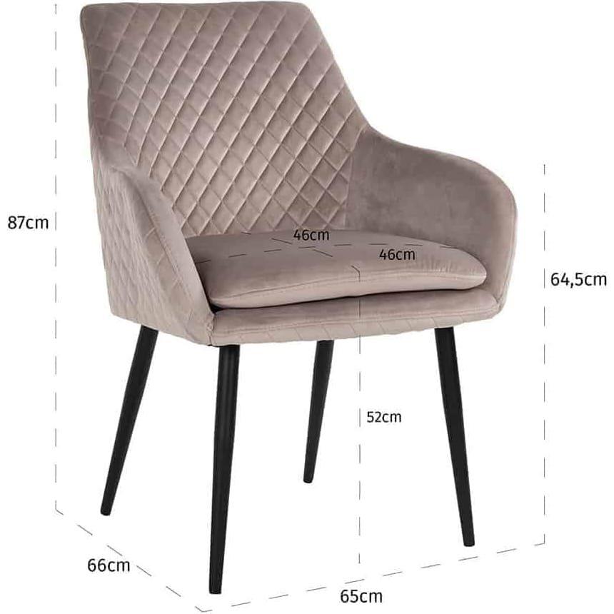 mutoni Chaise Chrissy kaki noir  