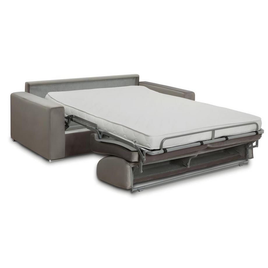 Vente-unique Schlafsofa mit Matratze 3Sitzer Samt Liegefläche 1MatratzenCALITO  