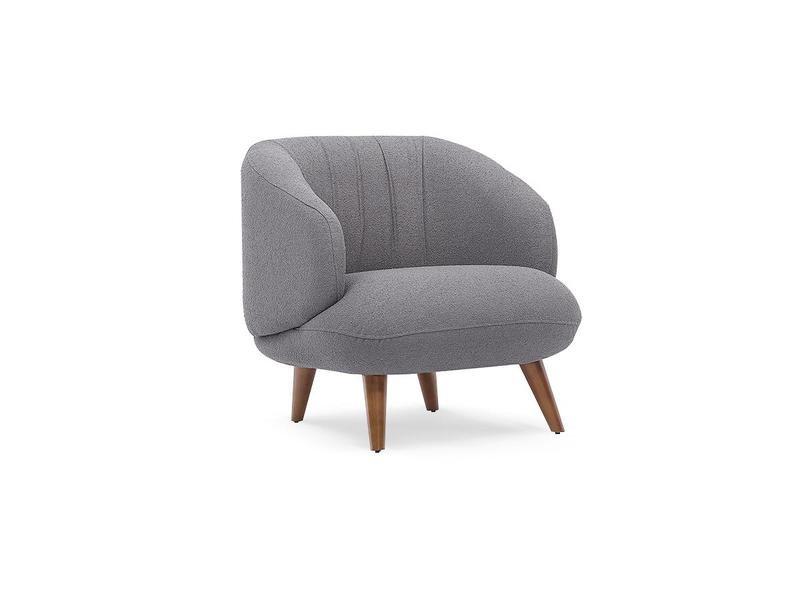 Vente-unique Fauteuil en tissu bouclette JANINA  