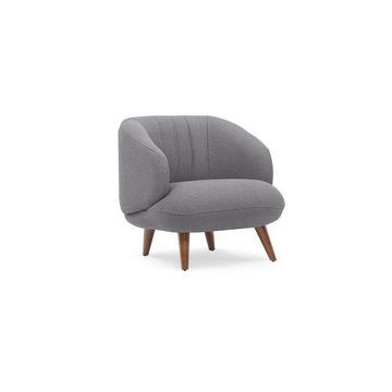 Fauteuil en tissu bouclette JANINA