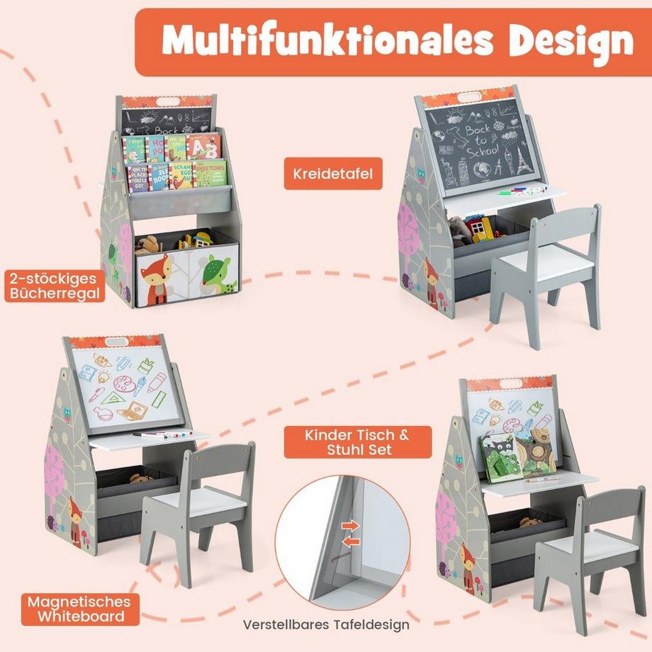 Northix  Cavalletto e set da scrivania per bambini 
