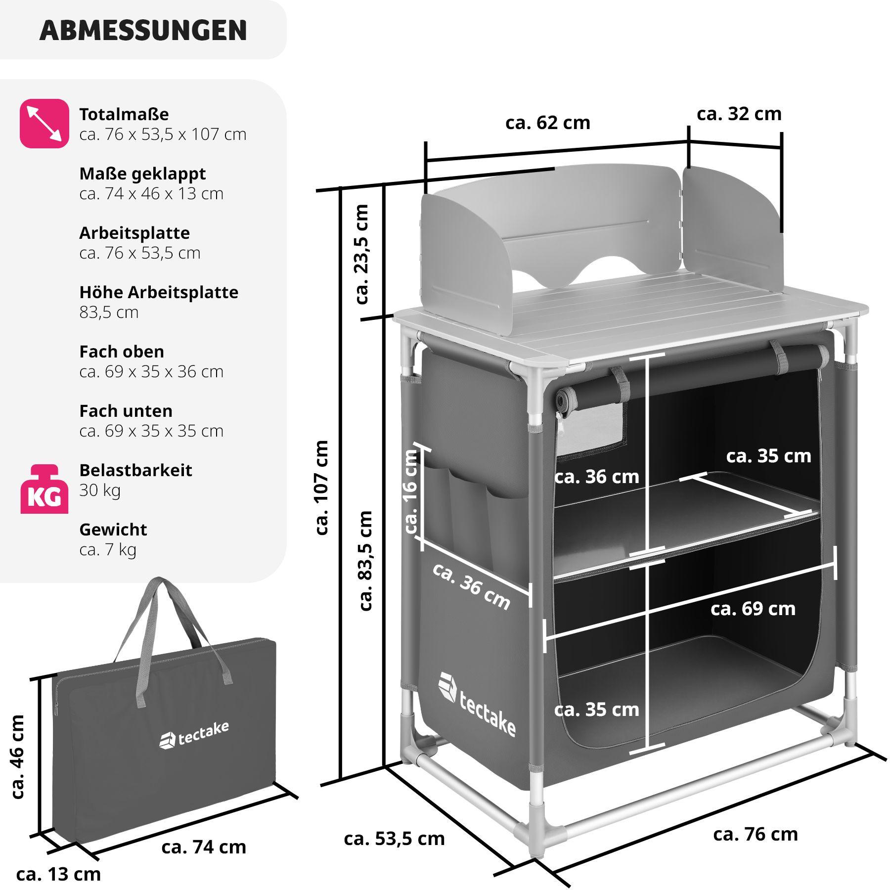 Tectake  Cucina da campeggio 