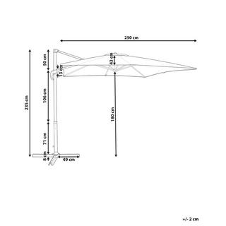 Beliani Ampelschirm aus Polyester MONZA  