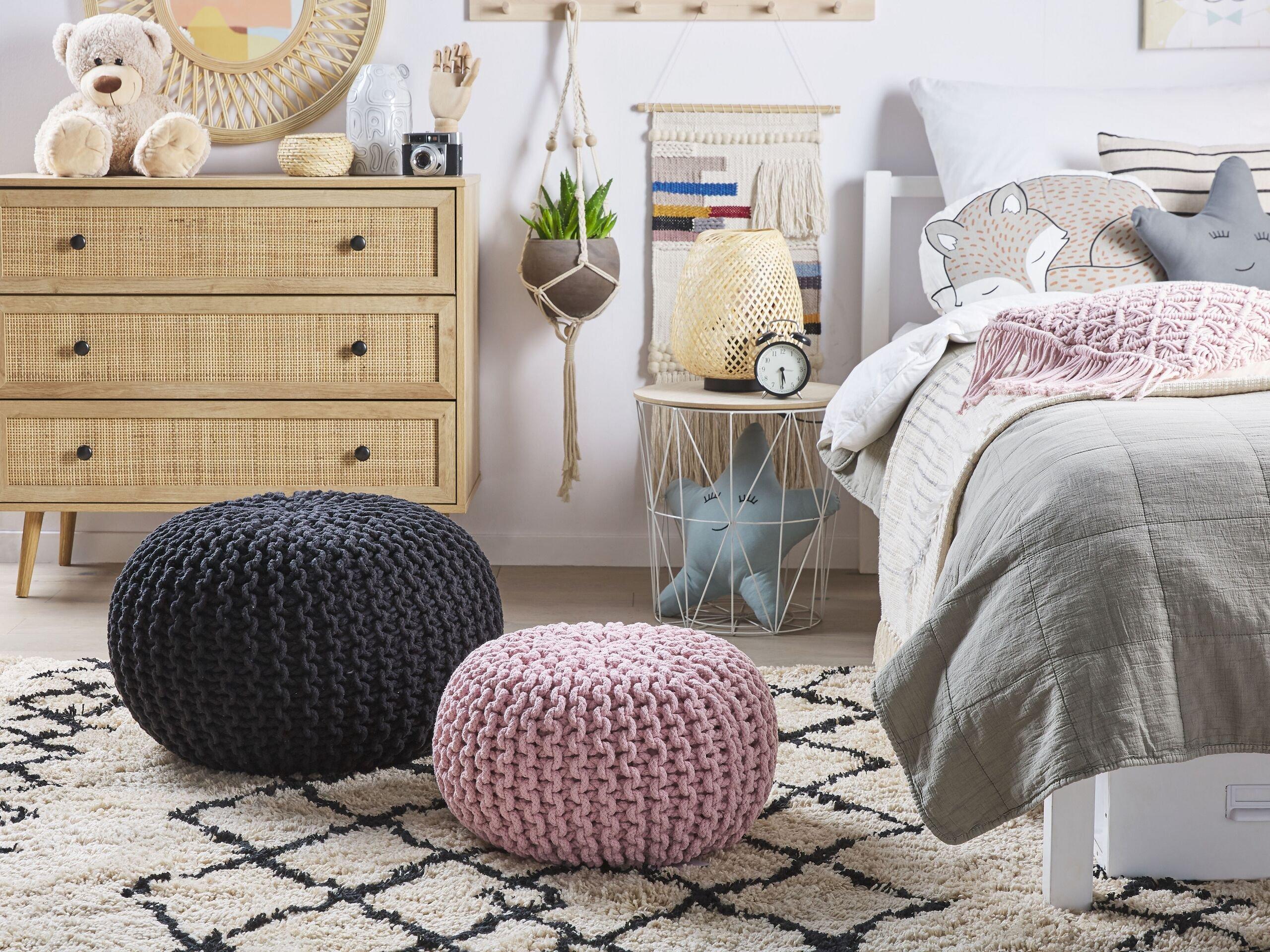 Beliani Ottoman en Coton Boho CONRAD  