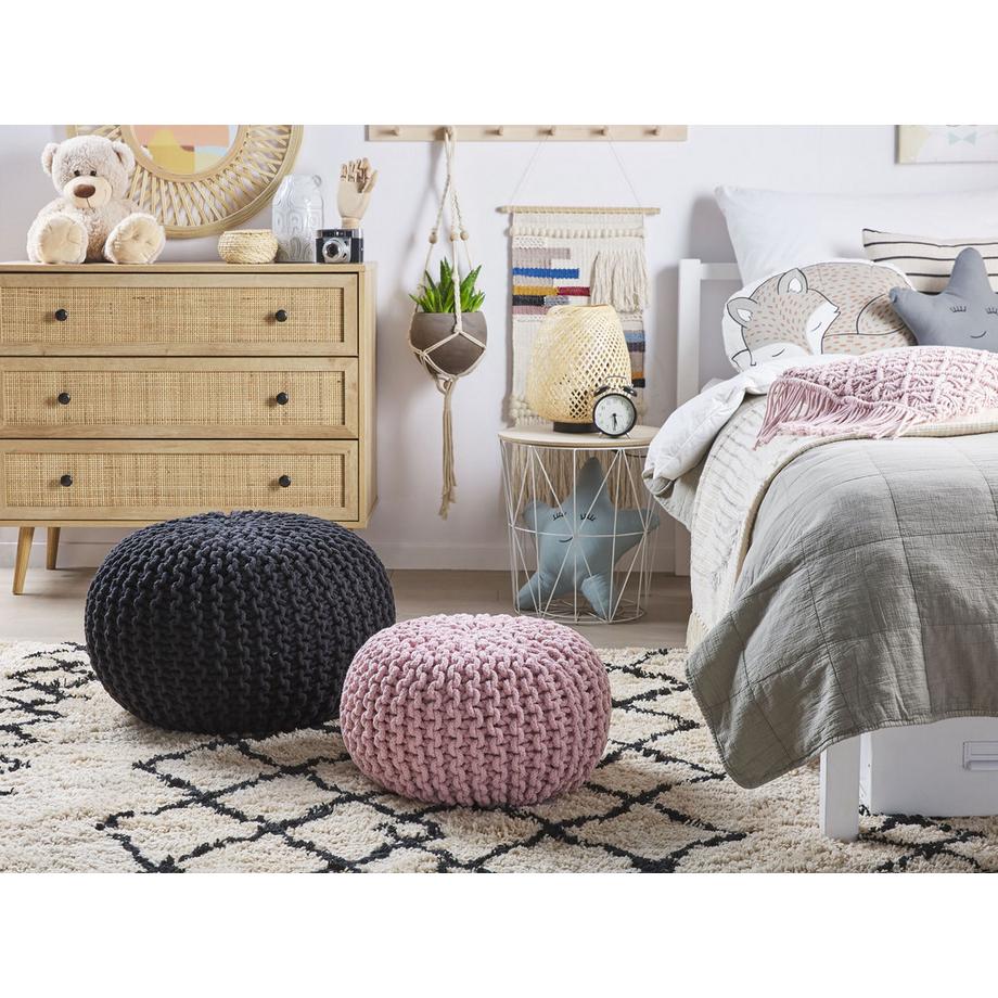 Beliani Pouf en Coton  CONRAD  