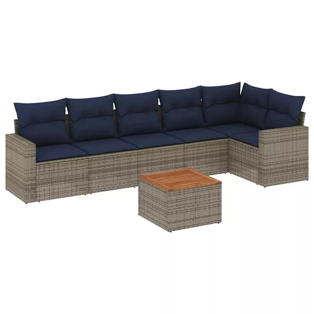VidaXL - Ensemble de canapés de jardin rotin synthétique, One Size, Gris