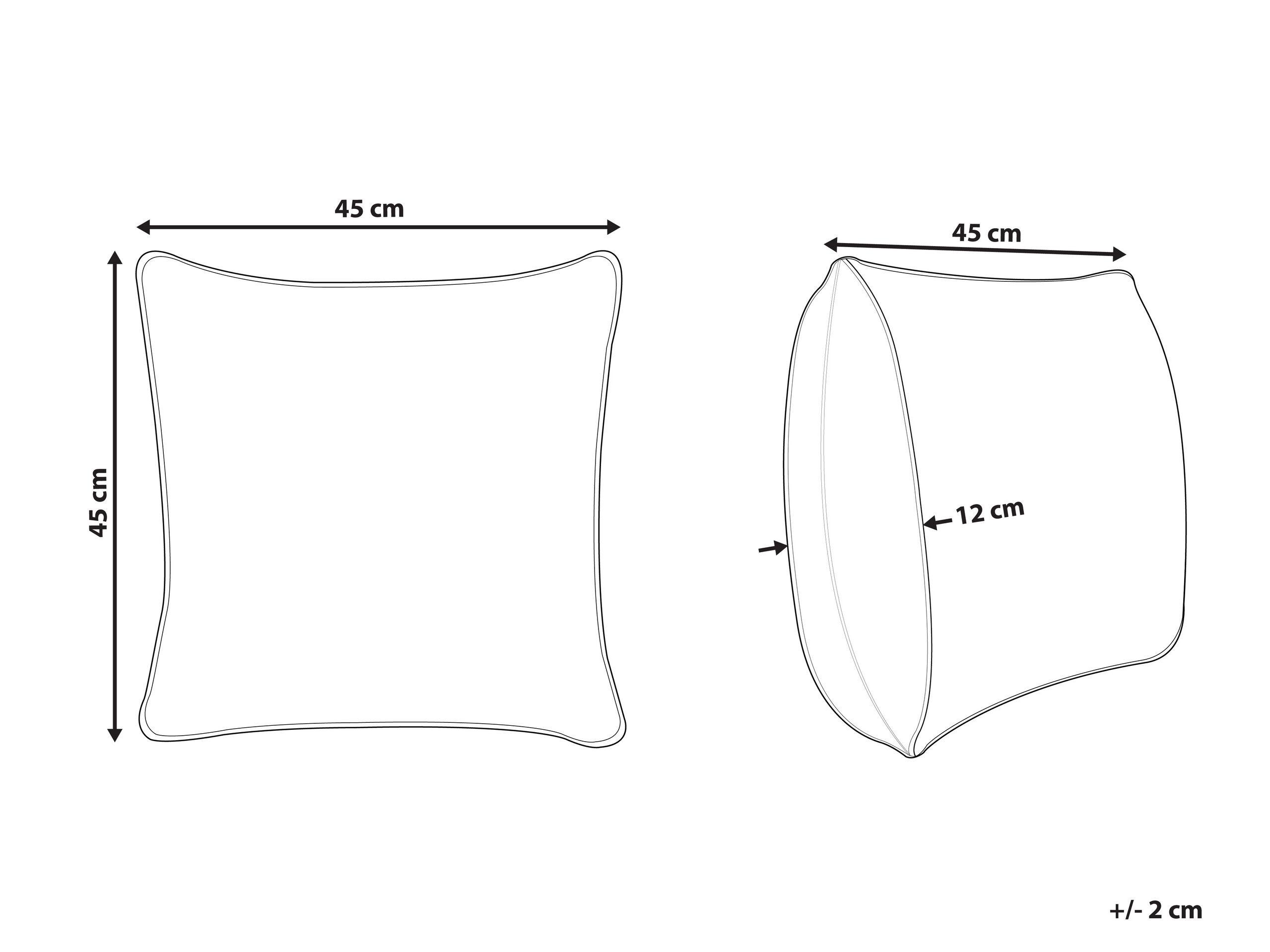 Beliani Dekokissen aus Polyester Landhausstil TALYA  