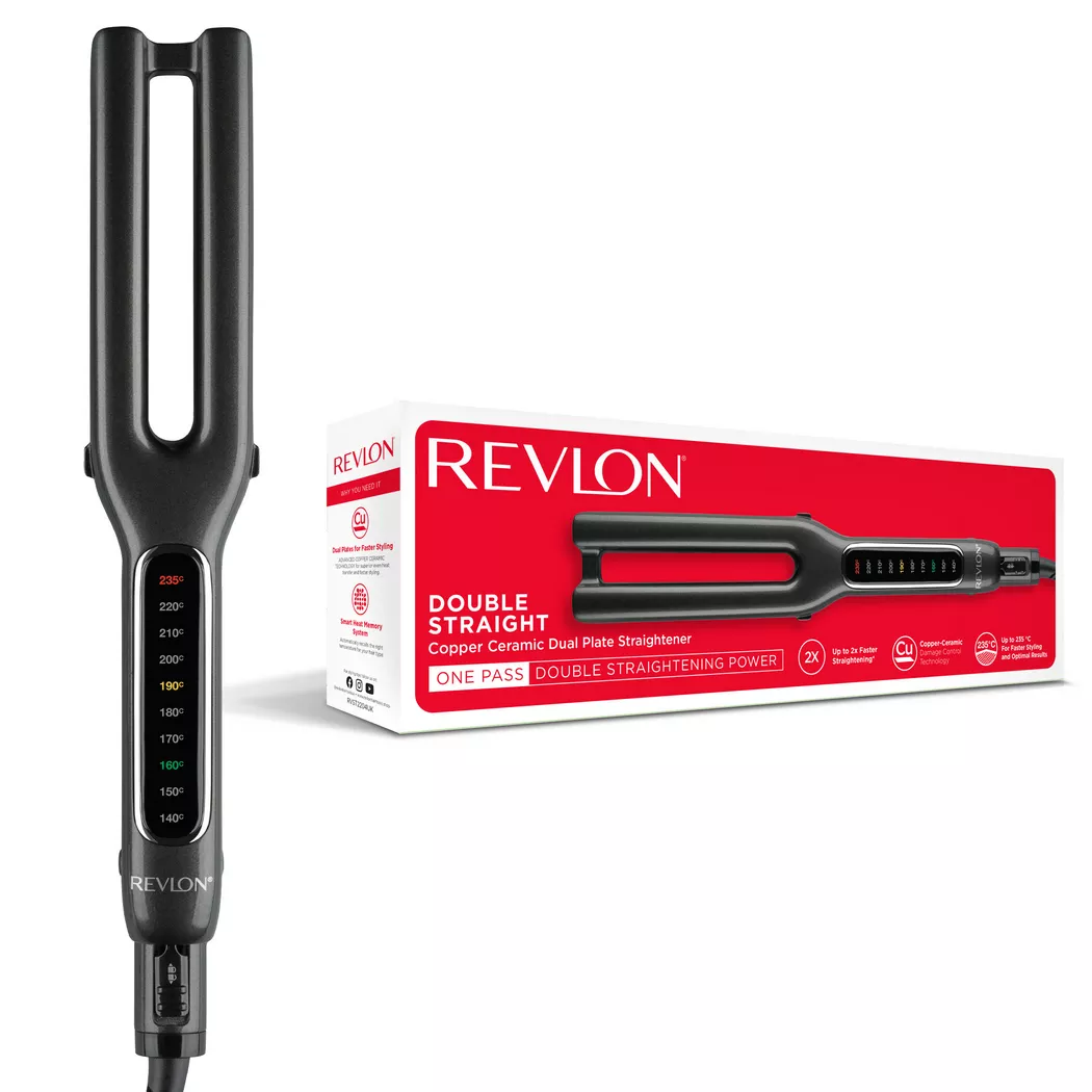 Revlon - Haarglätter Double Straight, Schwarz