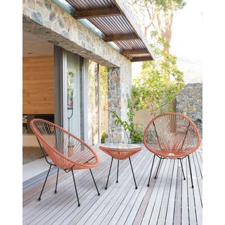 Beliani Set mit 2 Stühlen aus PE Rattan Modern ACAPULCO II  