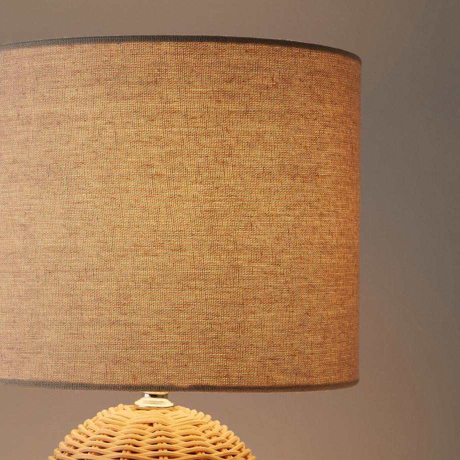 La Redoute Intérieurs Tischlampe HOREA aus Rattan und Leinen  
