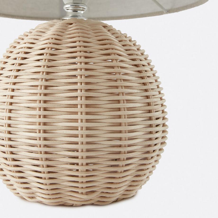 La Redoute Intérieurs Tischlampe HOREA aus Rattan und Leinen  