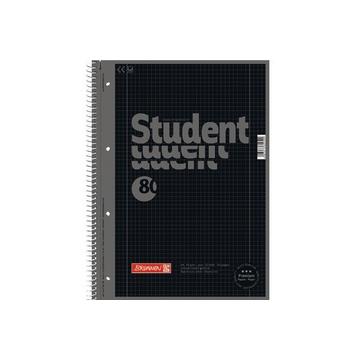 BRUNNEN Collegeblock A4 1067928190 kariert, 90g, onyx 80 Blatt