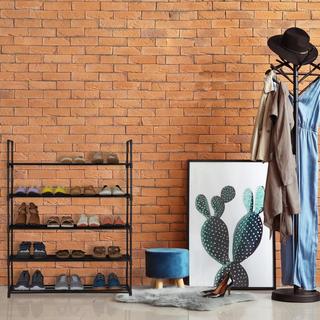 Northix Schwarzes Schuhregal  