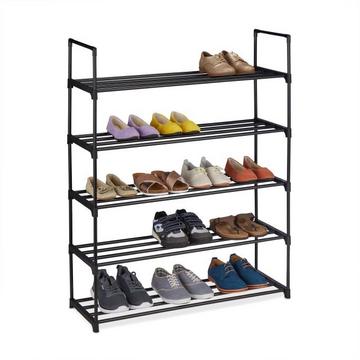 Scaffale per scarpe nero