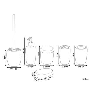 Beliani Set de 6 accessoires de salle de bain en Dolomite Moderne PALMILLA  