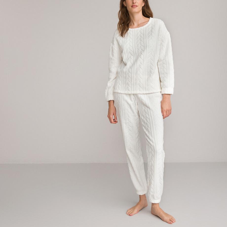 SO'HOME Pyjama Polaire Effet Torsades  