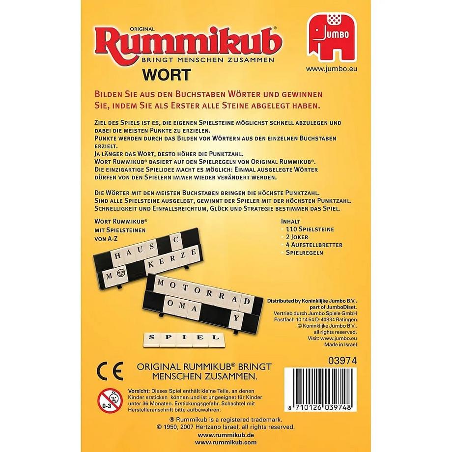 JUMBO  Rummikub Mots Original en boîte métallique 