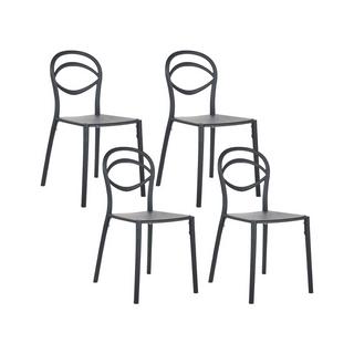 Beliani Lot de 4 chaises de jardin en Polypropylène Minimaliste COVOLO  