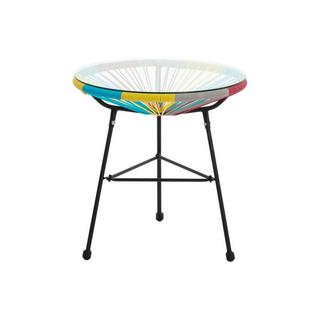 Vente-unique Table de jardin en fils de résine tressés - Multicolore - ALIOS III de MYLIA  