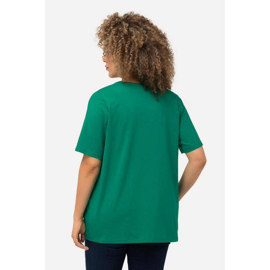 Ulla Popken T-Shirt Linea A Scollo Tunica Mezza Manica  