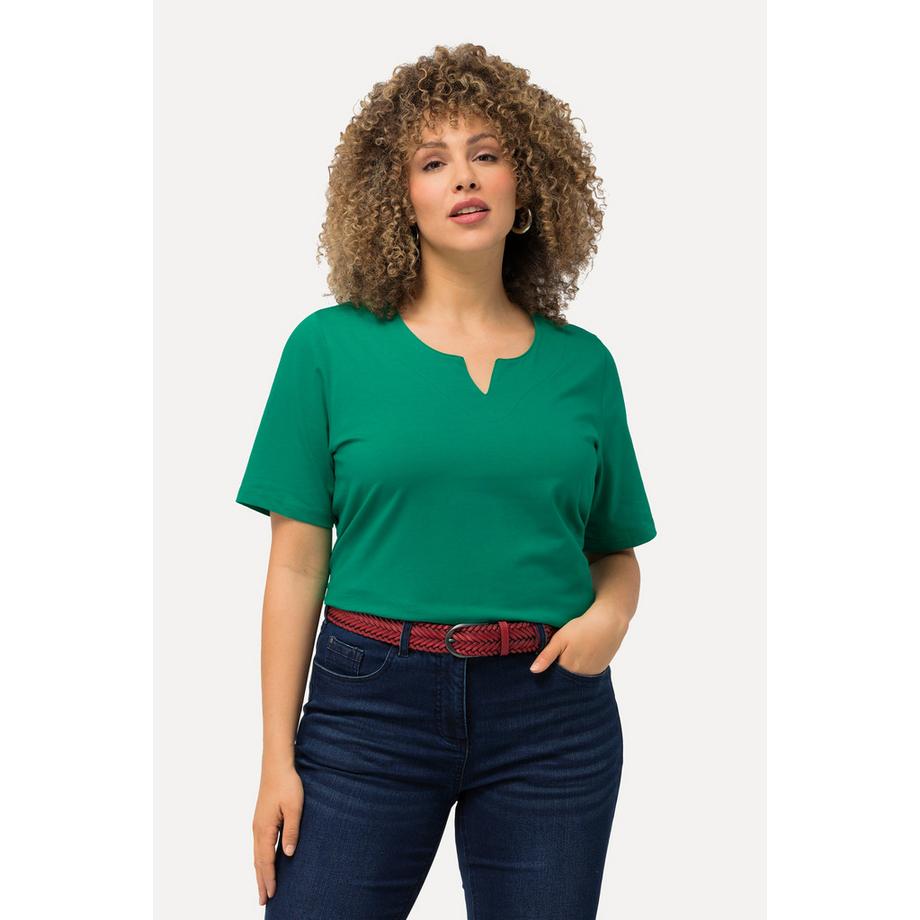 Ulla Popken T-Shirt Linea A Scollo Tunica Mezza Manica  