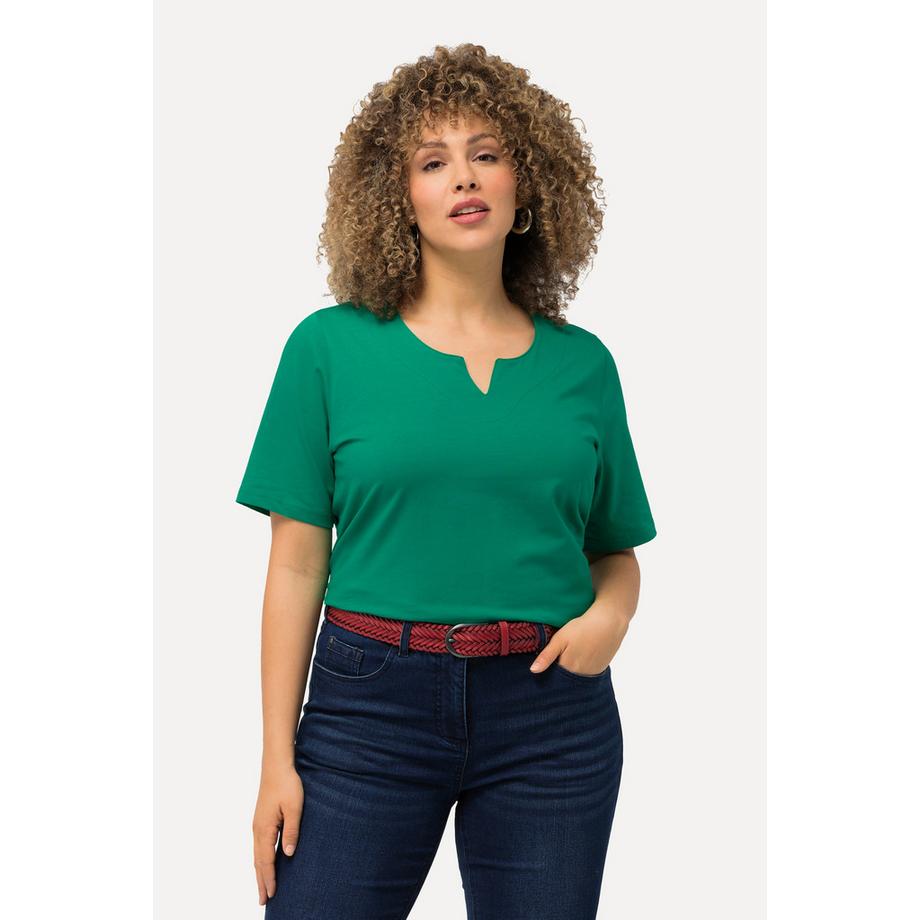 Ulla Popken T-Shirt Linea A Scollo Tunica Mezza Manica  