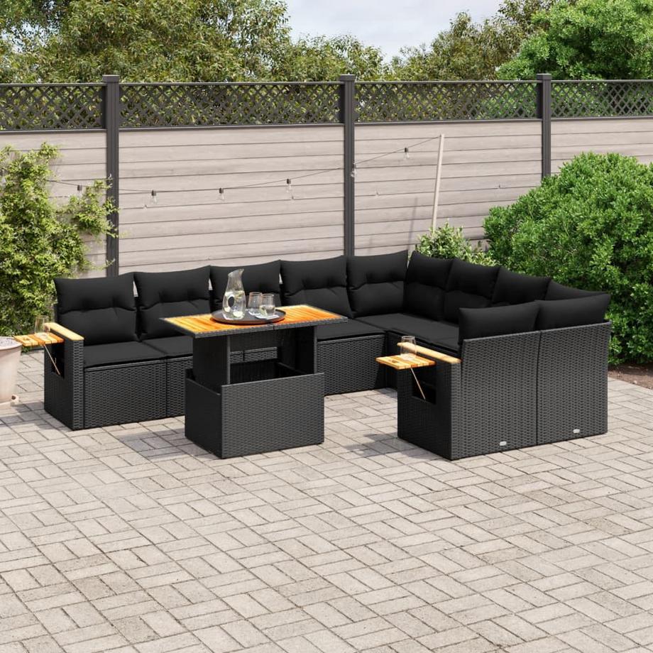 VidaXL set divano da giardino Polirattan  