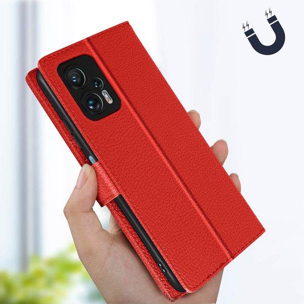 Avizar  Étui Folio Xiaomi Poco X4 GT Rouge 