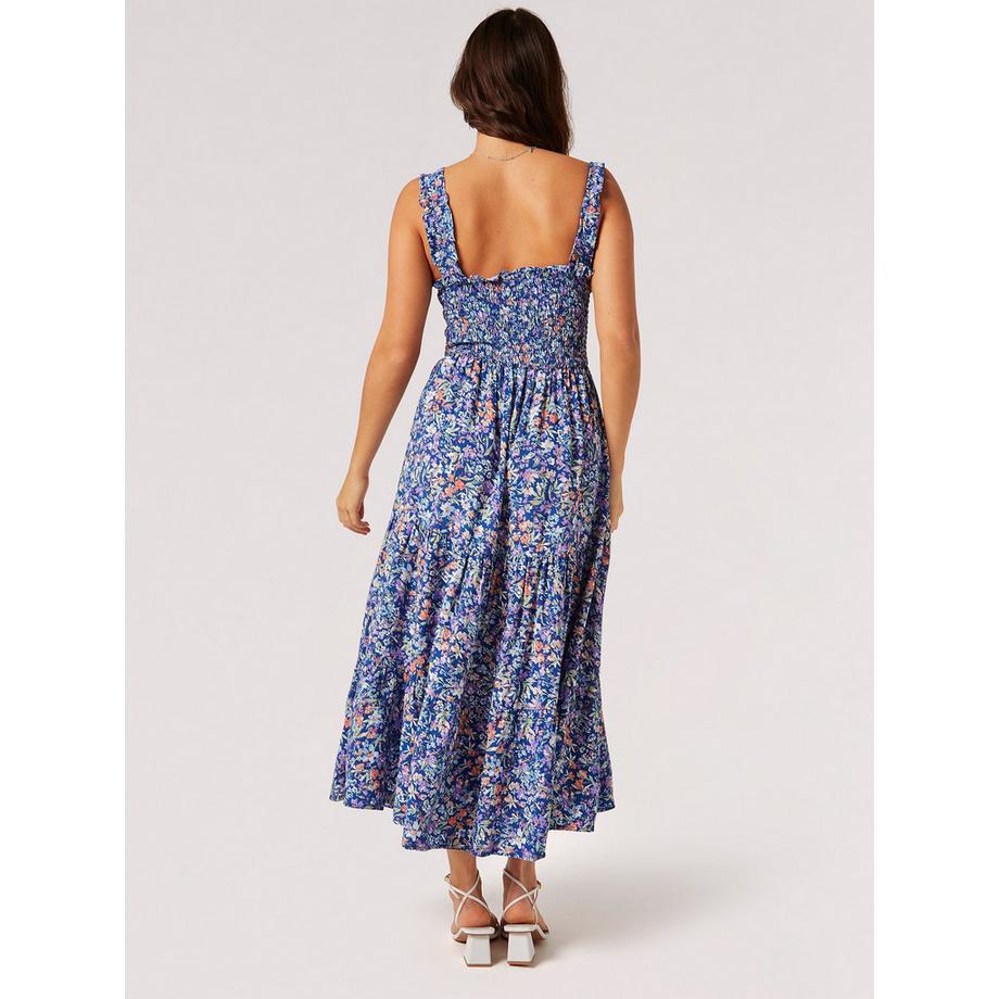 APRICOT Florales gesmoktes Midikleid  