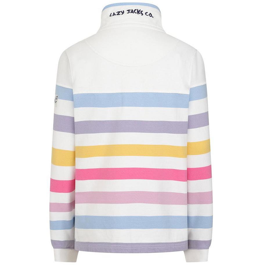 Lazy Jacks Sweatshirt rayé à col boutonné  