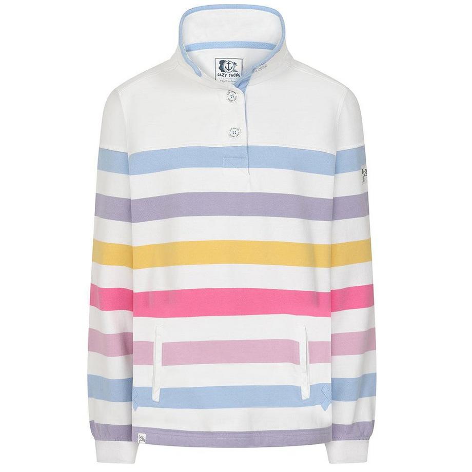 Sweatshirt  , Knopfhals