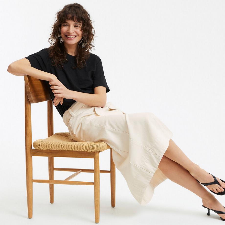 La Redoute Collections Gonna midi effetto avvolgente Twill Cotone  