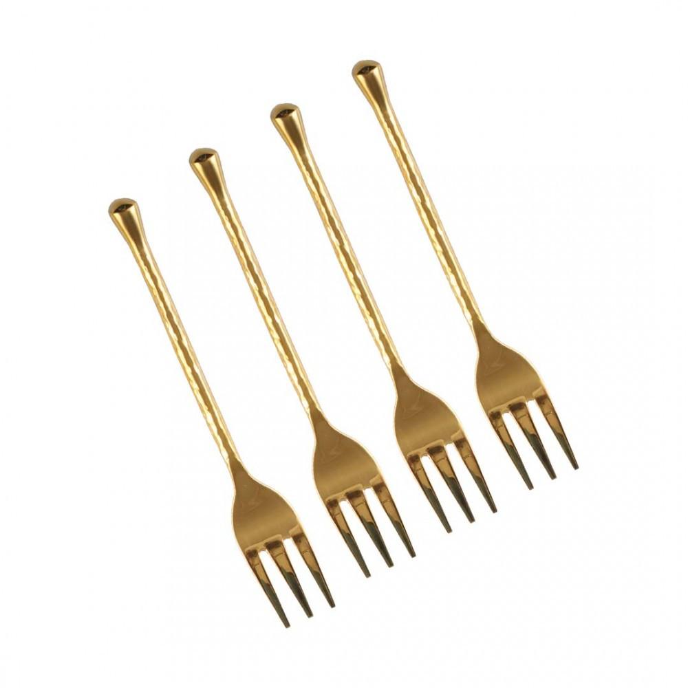 Aulica  Goldene Kuchengabeln - Set von 4 