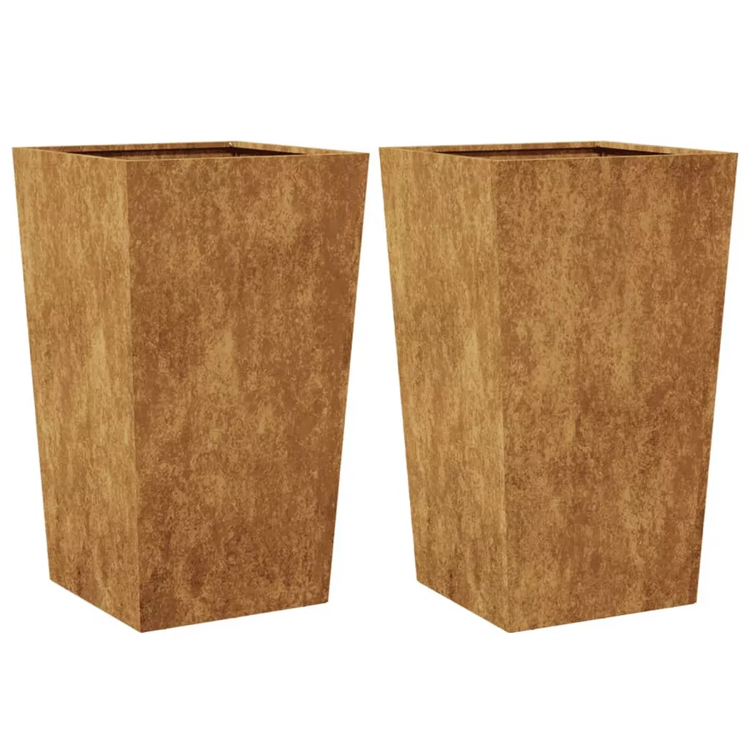 VidaXL - Jardinière acier, One Size, Brun