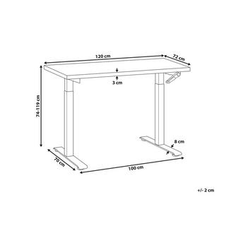 Beliani Verstellbarer Schreibtisch aus Faserplatte Modern DESTINES  