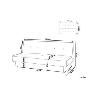 Beliani Divano letto en Poliestere Retrò VISBY  