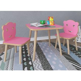 VCM  Ensemble de sièges 3 pièces pour chambre d'enfant Table Chaise Enfants LiLuLa 